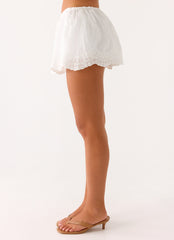 Addictive Mini Skort - White