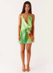 Aiva Mini Dress - Green Floral
