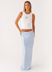 Algorithm Sequin Maxi Skirt - Blue