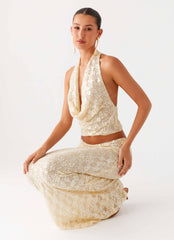 Bling It On Cowl Top - Ivory