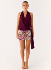 Bright Star Mini Skirt - Floral Bead