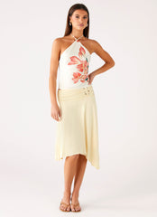 Brisa Midi Skirt - Butter