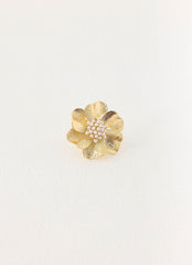 Camellia Pearl Ring - Gold