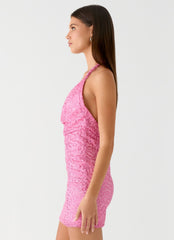 Cherry Coast Sequin Mini Dress - Pink