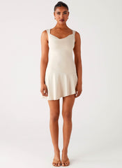 Dune Whisper Mini Dress - Ivory