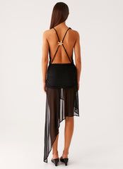 Heatwave Haze Mini Dress - Black