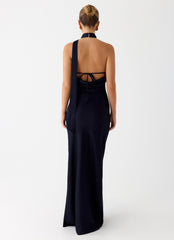 Keena Scarf Maxi Dress - Navy