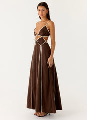 Kerli Maxi Dress - Cool Chocolate