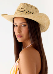 Late Checkout Cowboy Hat - Natural