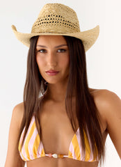 Late Checkout Cowboy Hat - Natural