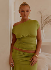 Liana Asymmetrical Top - Green