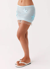 Ocean Star Mini Skirt - Blue