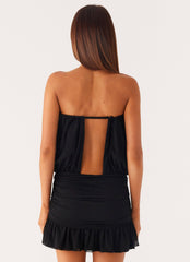 Only A Dream Strapless Mini Dress - Black