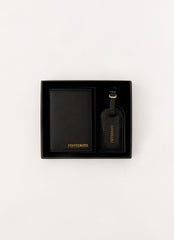 Passport Holder & Luggage Tag Set - Black