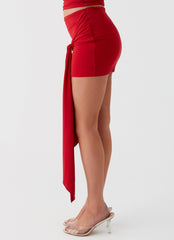 Grazie Lou Mini Skirt - Red