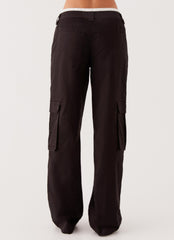 Grace Lily Cargo Pants - Black