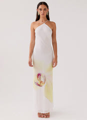Blossom Hearts Maxi Dress - Hydrangea