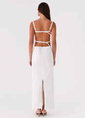Naomi Backless Maxi Dress - Off White