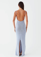Scarlett Steel Maxi Dress - Powder Blue