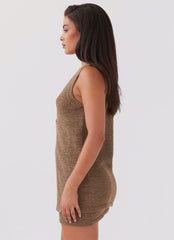 Capri Glow Knit Top - Khaki