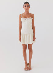 Take A Chance Bustier Mini Dress - Ivory