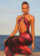 Rheanna Maxi Dress - Pink Print