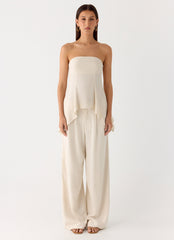 Rossi Hanky Hem Top - Oatmeal