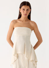 Rossi Hanky Hem Top - Oatmeal