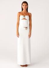 Shoreline Glow Maxi Skirt - Off White