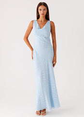 Sundance Chiffon Maxi Dress - Blue
