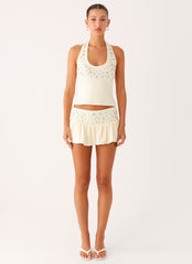 Vegas Nights Low Rise Skort - Yellow