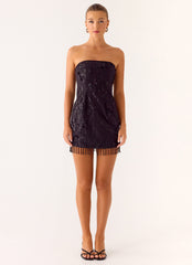 Wear My Kiss Mini Dress - Black