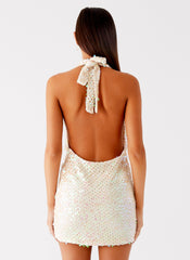 You Make Me Feel Mini Dress - Ivory