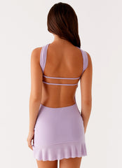 Pari Open Back Mini Dress - Lilac