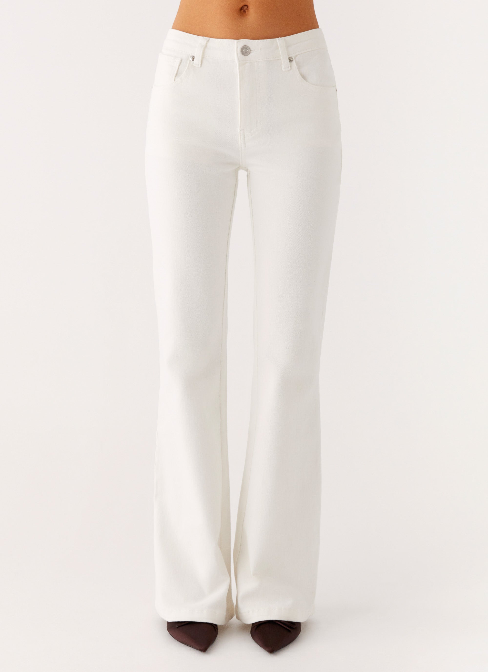 Aldo Bootleg Jeans - White