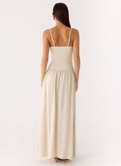 Ali Linen Maxi Dress - Oatmeal