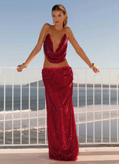 Amosa Cowl Top - Fuchsia