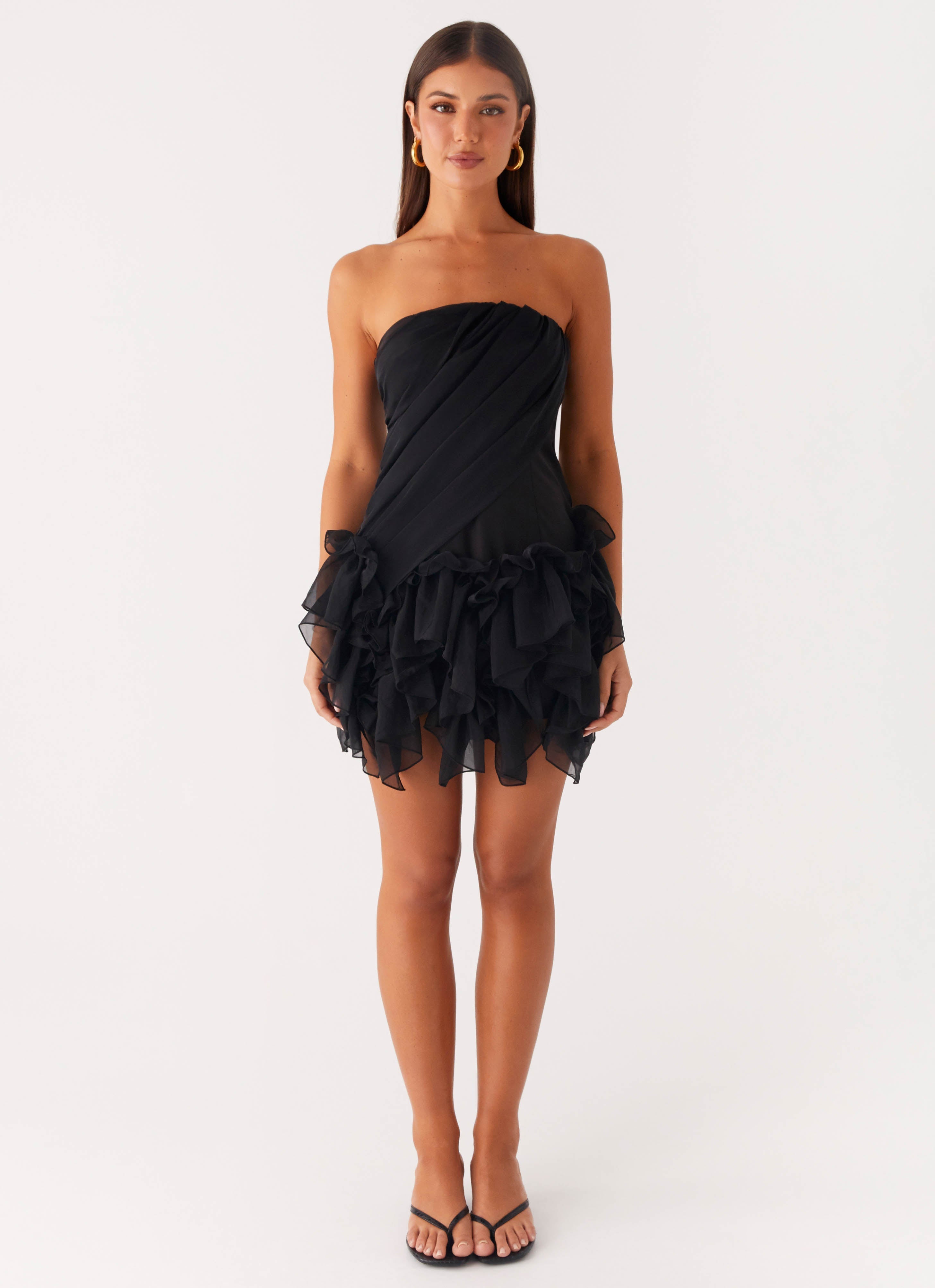 Arabian Nights Mini Dress - Black