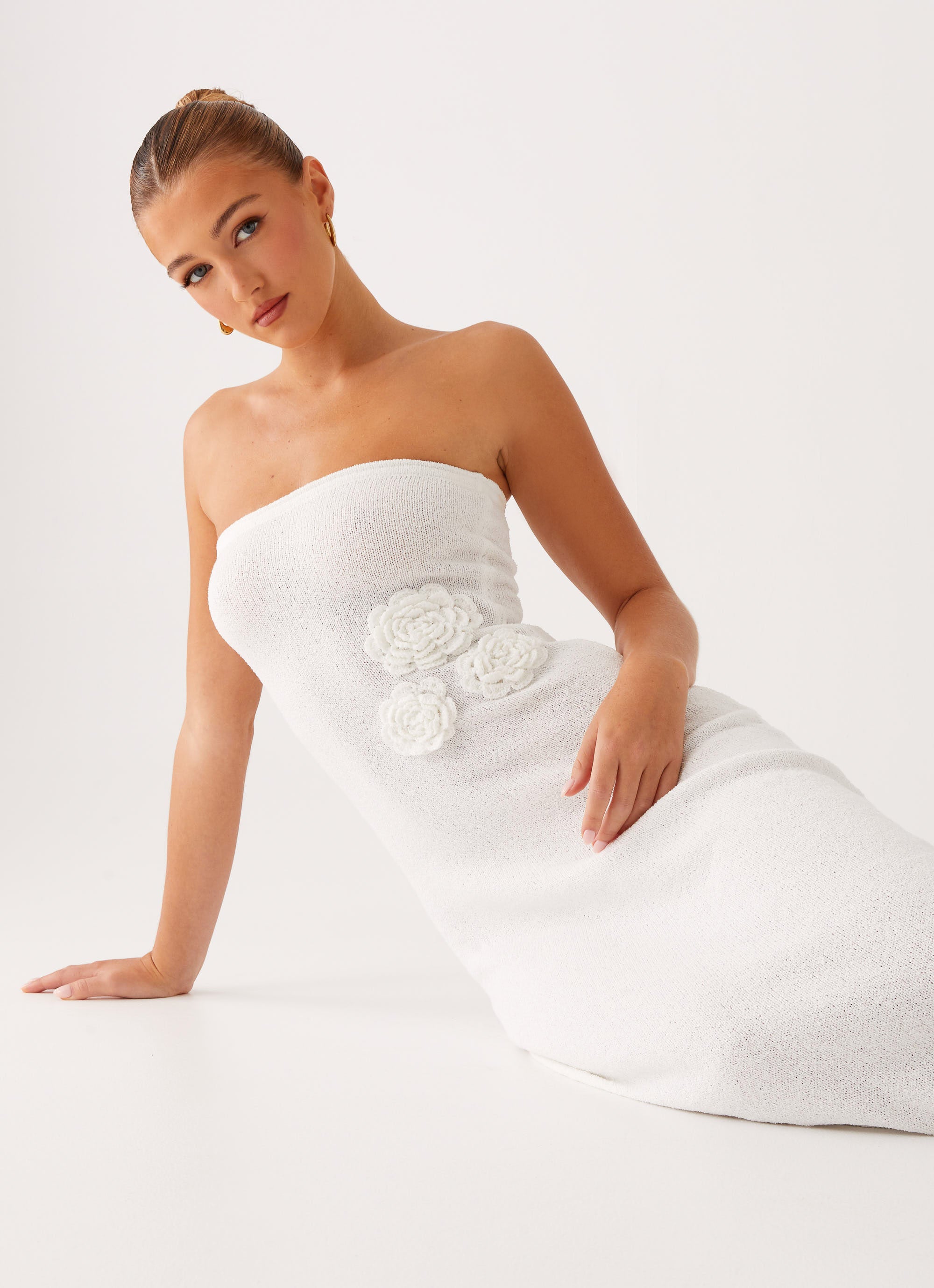 Arli Strapless Maxi Dress - Ivory