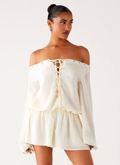 Astaria Mini Dress - Ivory
