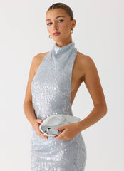 Aveline Clutch Bag - Silver