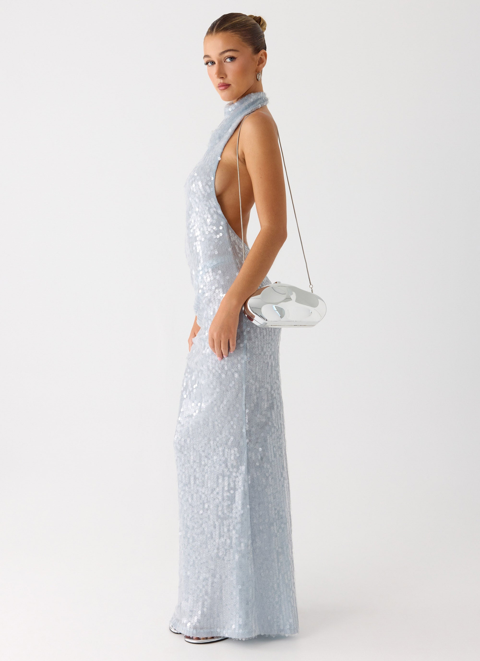 Aveline Clutch Bag - Silver