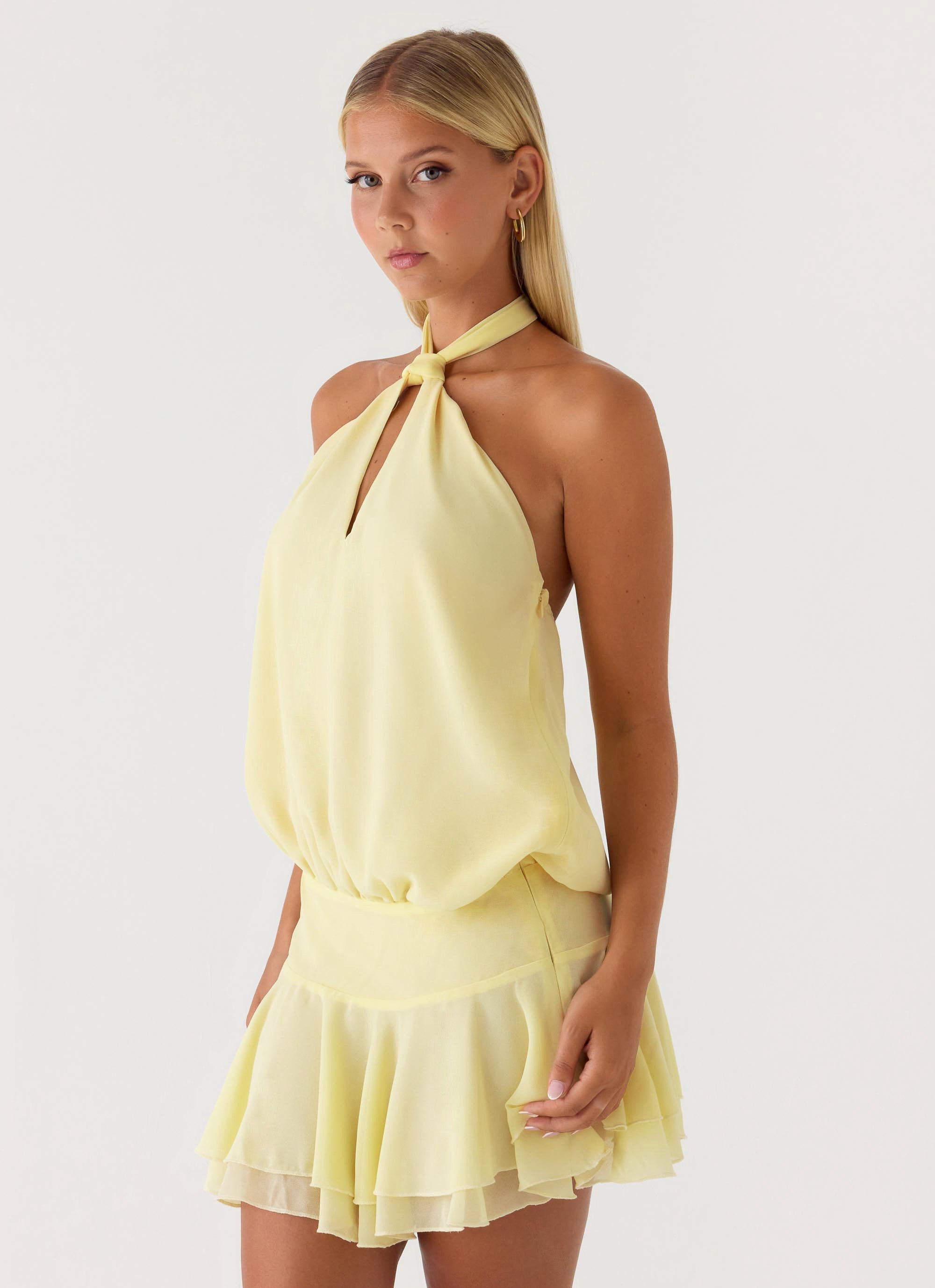 Beginning Mini Dress - Butter Yellow
