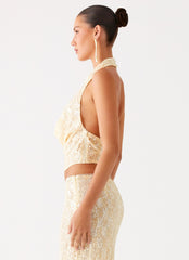 Bling It On Cowl Top - Ivory