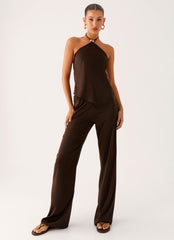Deacon Low Rise Pants - Chocolate