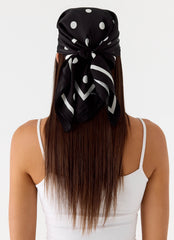 Dotty Dreams Scarf - Black Polkadot