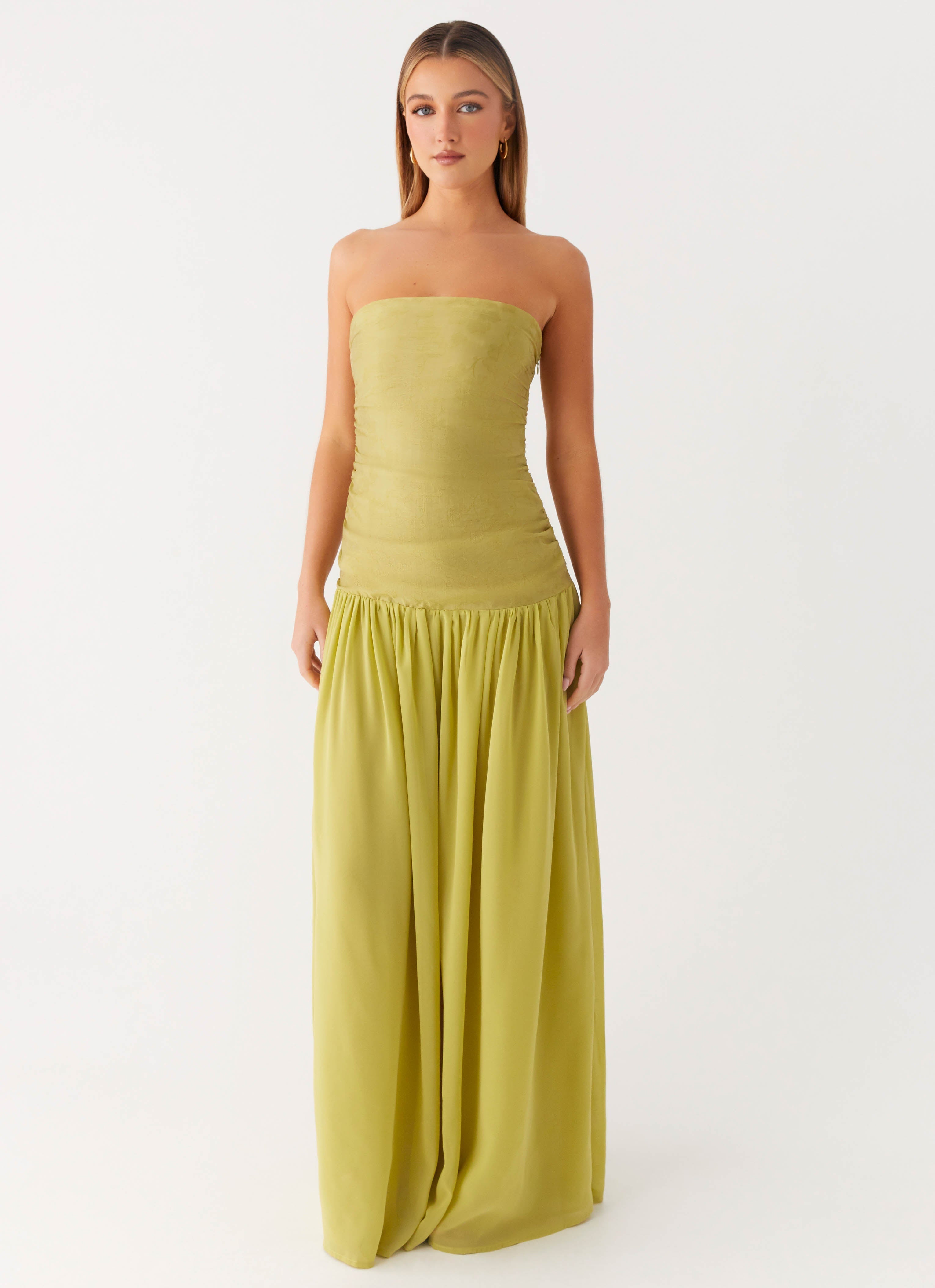 Dreamer Maxi Dress - Lime Zest