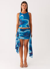 Edera Tank - Turquoise Floral