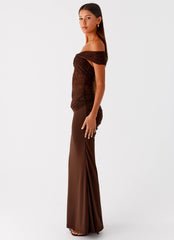 Either Way Maxi Dress - Chocolate