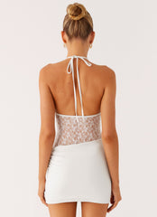 Enchant Lace Mini Dress - Ivory